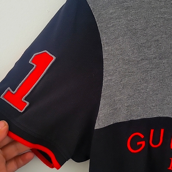 Guess los Angeles Black grey and red polo shirt - Picture 5 of 10